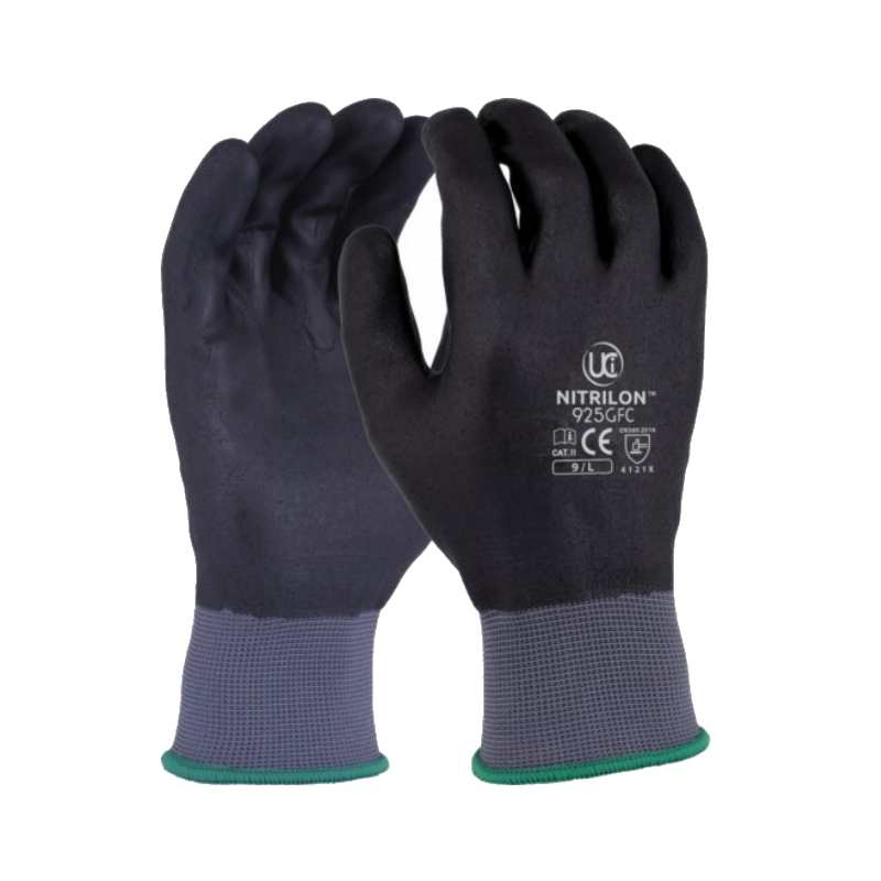 UCi Nitrilon 925GFC Fully Coated Foam Nitrile Gloves
